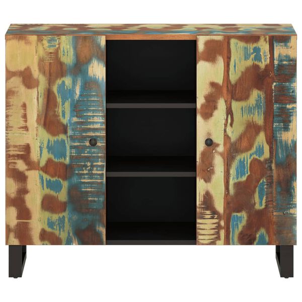 vidaXL Sideboard mit 2 T&uuml;ren 90x33x75 cm Altholz Massiv