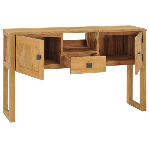 vidaXL Konsolentisch 120x32x75 cm Teak Massivholz