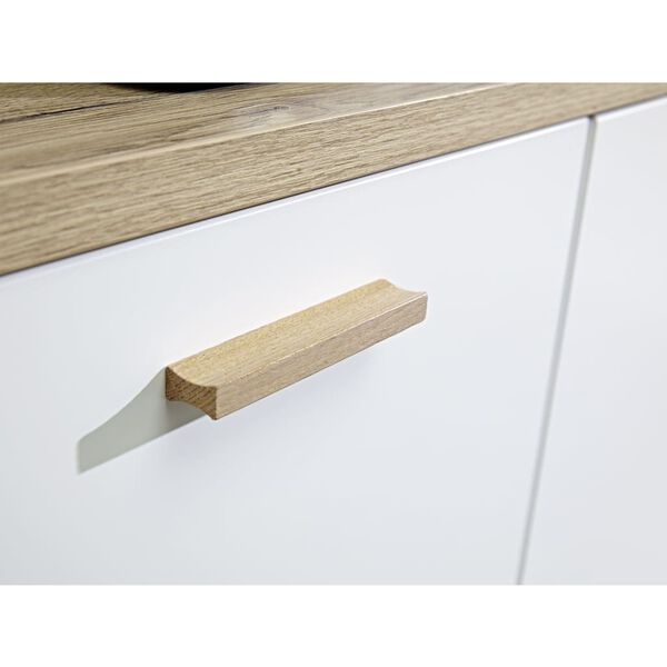 Germania Kommode mit Schubladen GW-Oslo Wei&szlig; und Eiche-Optik