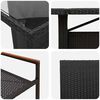 vidaXL Garten Essgruppe 11 pcs Schwarz Poly-Rattan