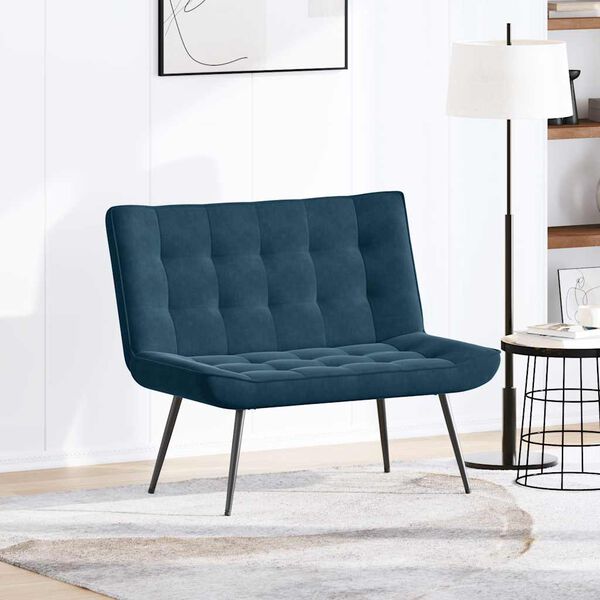 vidaXL Sitzbank Blau 110x74x84 cm Samt
