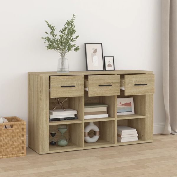 vidaXL Sideboard Sonoma-Eiche 100x30x59,5 cm Holzwerkstoff