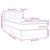 vidaXL Boxspringbett mit Matratze Dunkelgr&uuml;n 80x210 cm Samt