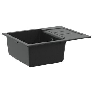 vidaXL Waschbecken Schwarz 620 x 500 mm 80% Quarz und 20% Harz