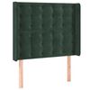 vidaXL LED Kopfteil Dunkelgr&uuml;n 103x16x118/128 cm Samt