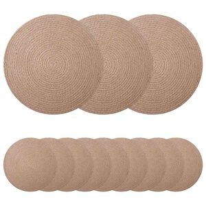 vidaXL Jute-Untersetzer 12 pcs Natur &Oslash; 30 cm 100% Tossa-Jute