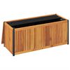 vidaXL Gartenbox 110x45x42/53 cm Massivholz Akazie und Stahl
