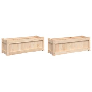 vidaXL Pflanzk&uuml;bel 2 Stk. Massivholz Kiefer