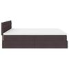 vidaXL Ottoman-Bett mit Matratzen & LEDs Dunkelbraun 160x200 cm Stoff
