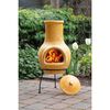 RedFire Gartenkamin Tampico Gelb 31x31x68 cm Ton