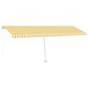 vidaXL Standmarkise Manuell Einziehbar 600x300 cm Gelb/Wei&szlig;