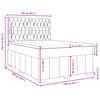vidaXL Boxspringbett mit Matratze Taupe 140x200 cm Stoff