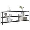 vidaXL Konsolentisch Schwarz 200x29x75 cm Holzwerkstoff