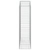 vidaXL Gabione mit Hochbogen 150x50x180/200 cm Verzinktes Eisen