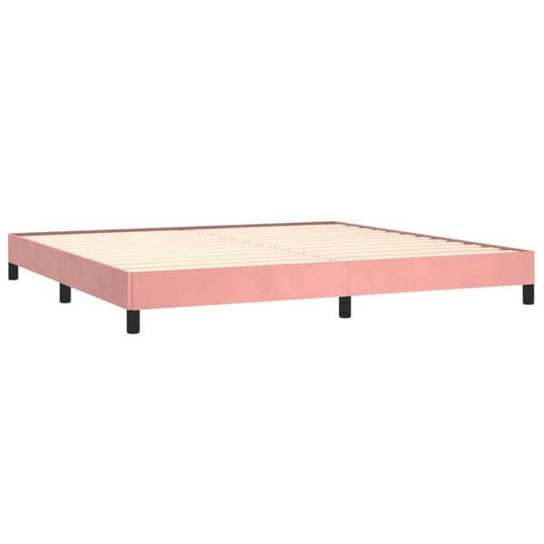 vidaXL Bettgestell Rosa 200x200 cm Samt