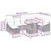 vidaXL Garten-Sofa-Set mit Kissen mit Speicher 9 pcs Beige Poly Rattan