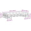 vidaXL Outdoor-Sofagarnitur mit Kissen 10 pcs Natur und Creme