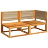 vidaXL Gartensofa mit Kissen 2-Sitzer Holz Akazie & Seil