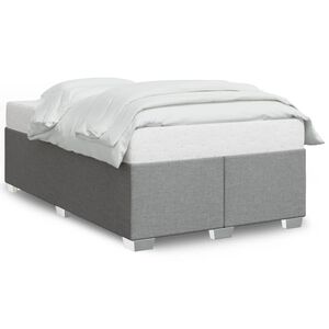 vidaXL Bettgestell ohne Matratze Hellgrau 120x200 cm Stoff