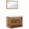vidaXL Badezimmerm&ouml;bel-Set mit Schubladen 3 pcs Altholz Holzwerkstoff