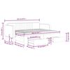 vidaXL Tagesbett Ausziehbar mit Schubladen Blau 80x200 cm Samt