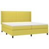vidaXL Boxspringbett mit Matratze & LED Gr&uuml;n 200x200 cm Stoff
