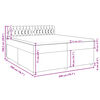 vidaXL Boxspringbett mit Matratze Dunkelgrau 200x200 cm Stoff