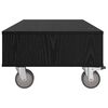 vidaXL Beistelltisch mit R&auml;dern Schwarz Eichen-Optik 90 x 50 x 30 cm