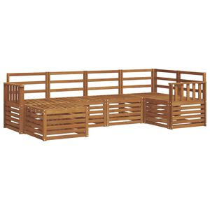 vidaXL Outdoor-Sofagarnitur 6 stk. Natur Polyester