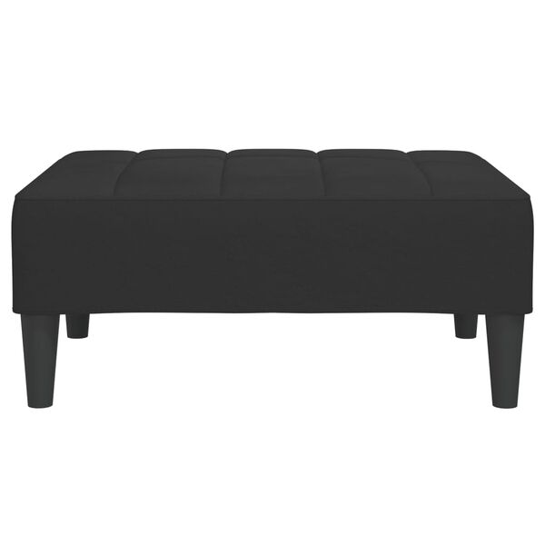 vidaXL Fu&szlig;hocker Schwarz 78x56x32 cm Samt