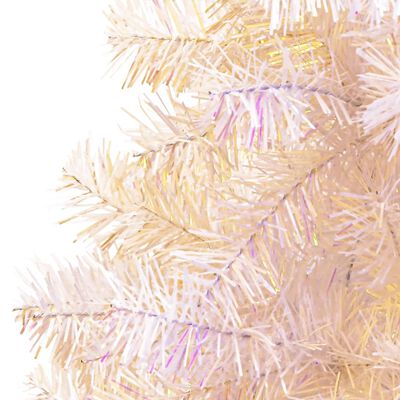 vidaXL Künstlicher Weihnachtsbaum Schillernde Spitzen Weiß 240 cm PVC
