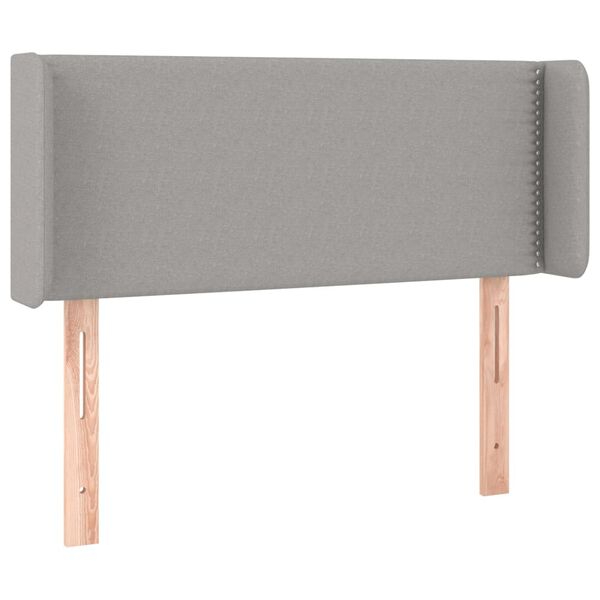 vidaXL Kopfteil mit Ohren Hellgrau 83x16x78/88 cm Stoff