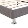 vidaXL Bett mit Matratze Hellgrau Stoff 180 x 200 cm