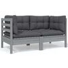 vidaXL 8-tlg. Garten-Lounge-Set mit Anthrazit Kissen Kiefernholz