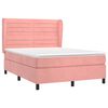 vidaXL Boxspringbett mit Matratze Rosa 140x190 cm Samt