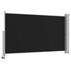 vidaXL Ausziehbare Seitenmarkise 140x300 cm Schwarz