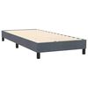 vidaXL Boxspringbett mit Matratze & LED Dunkelgrau 90x220 cm Samt