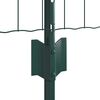 vidaXL Zaun mit Pfosten Gr&uuml;n 0,4 x 50 m Stahl und PVC