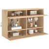 vidaXL TV-Wandschrank mit LED-Leuchten Sonoma-Eiche 98,5x30x60,5 cm