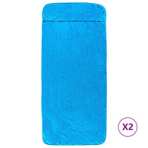 vidaXL Strandt&uuml;cher 2 Stk. T&uuml;rkis 75x200 cm Stoff 400 GSM