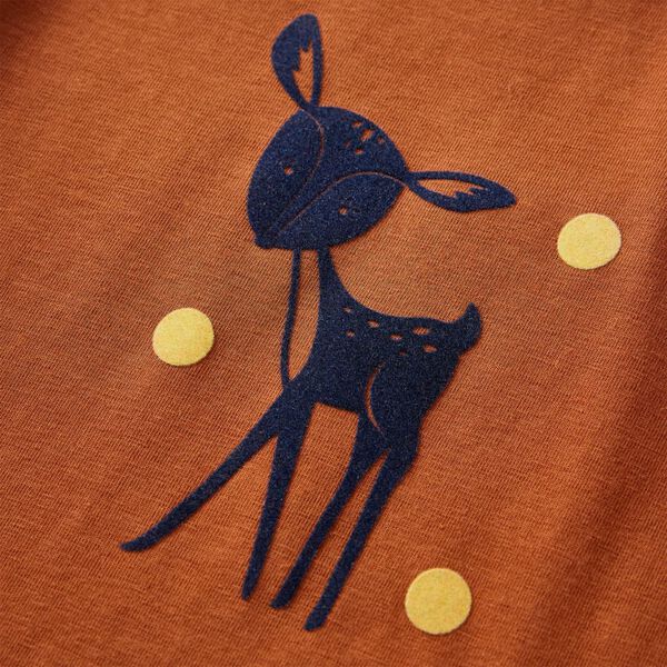 Kinder-Langarmshirt Cognac 128