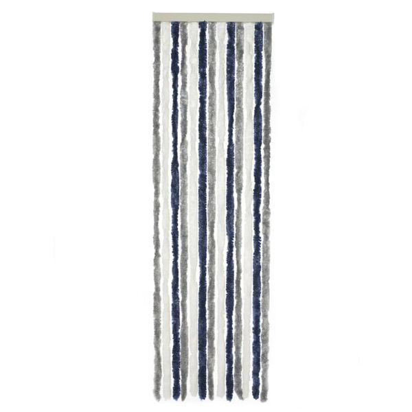 Travellife Insektenschutz f&uuml;r T&uuml;ren Chenille 185x56 cm Grau/Wei&szlig;/Blau
