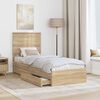 vidaXL Aufbewahrungsbett Sonoma-Eiche 75 x 190 cm Holzwerkstoff