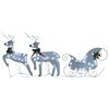 vidaXL Rentier mit Schlitten Weihnachtsdekoration 140LEDs Outdoor Wei&szlig;