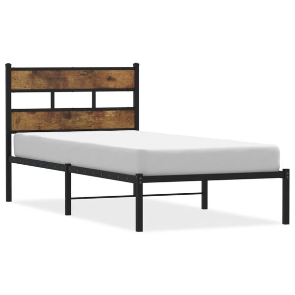 vidaXL Metallbett ohne Matratze R&auml;uchereiche 100x200 cm