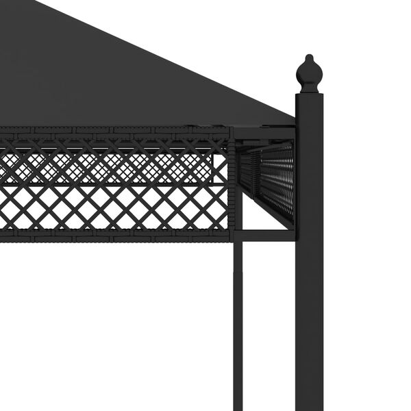 vidaXL Pavillon mit Vorh&auml;ngen 3,5x3,5x3,1 m Anthrazit