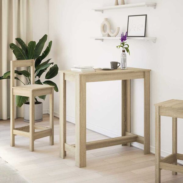 vidaXL Bartisch Sonoma-Eiche 102x50x103,5 cm Holzwerkstoff