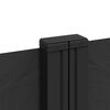 vidaXL Seitenmarkise Ausziehbar Schwarz 120x600 cm