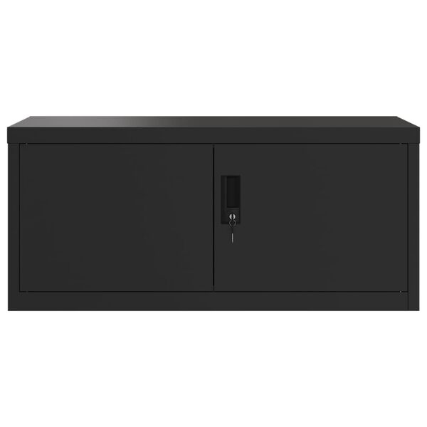 vidaXL Aktenschrank Schwarz 90x40x180 cm Stahl
