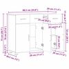 vidaXL Sideboard Braun Eichen-Optik 88,5 x 30,5 x 73 cm Holzwerkstoff